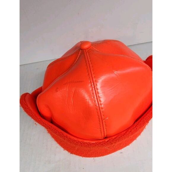 Vintage Ted Williams Hunting Hat Orange Folding Ear Warmers Sz 7 1/8 Sears - Picture 14 of 15